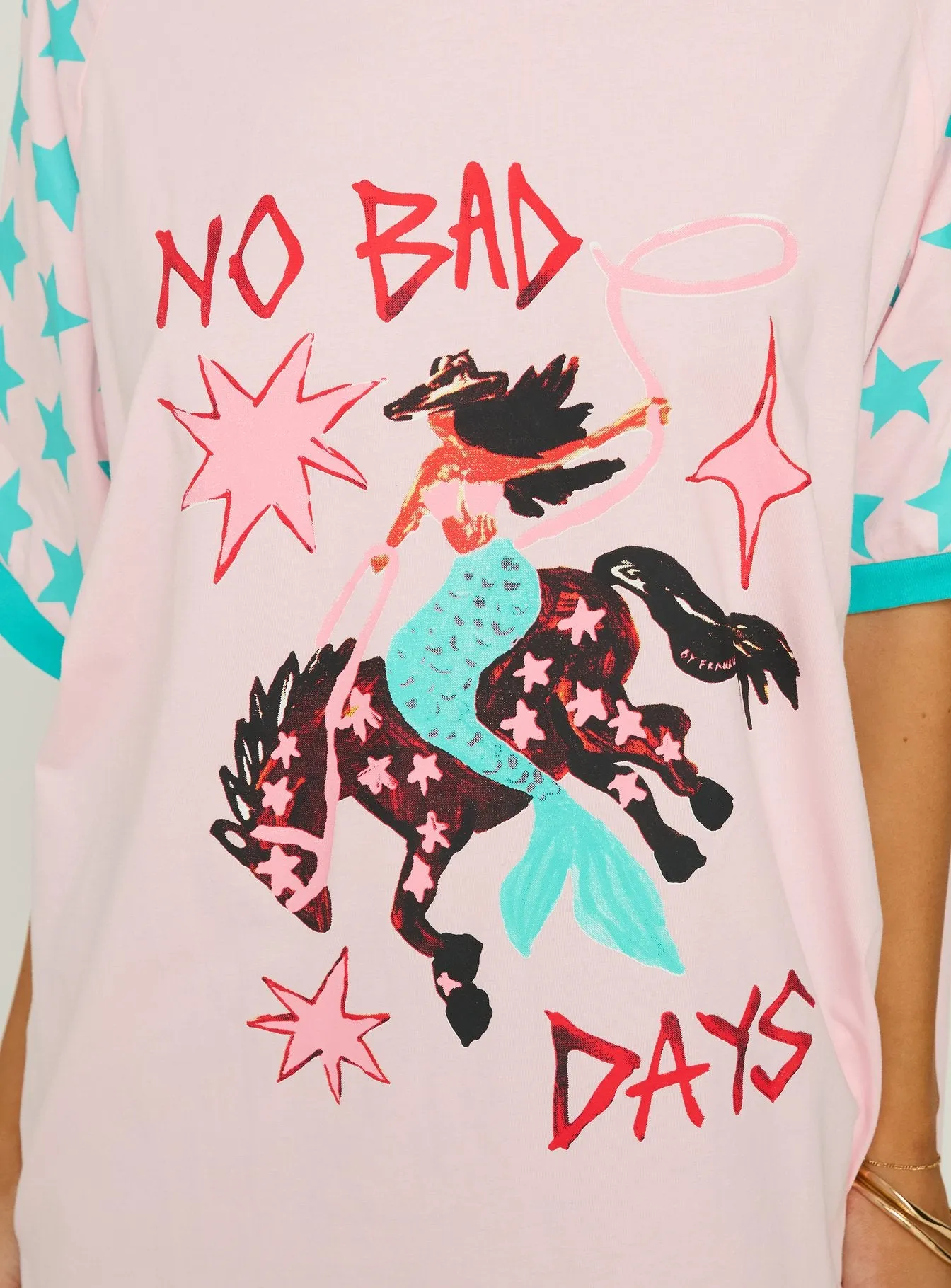 No Bad Days Oversized Graphic Tee Pink / Multi sold by Princess Polly product image thumbnail 5
