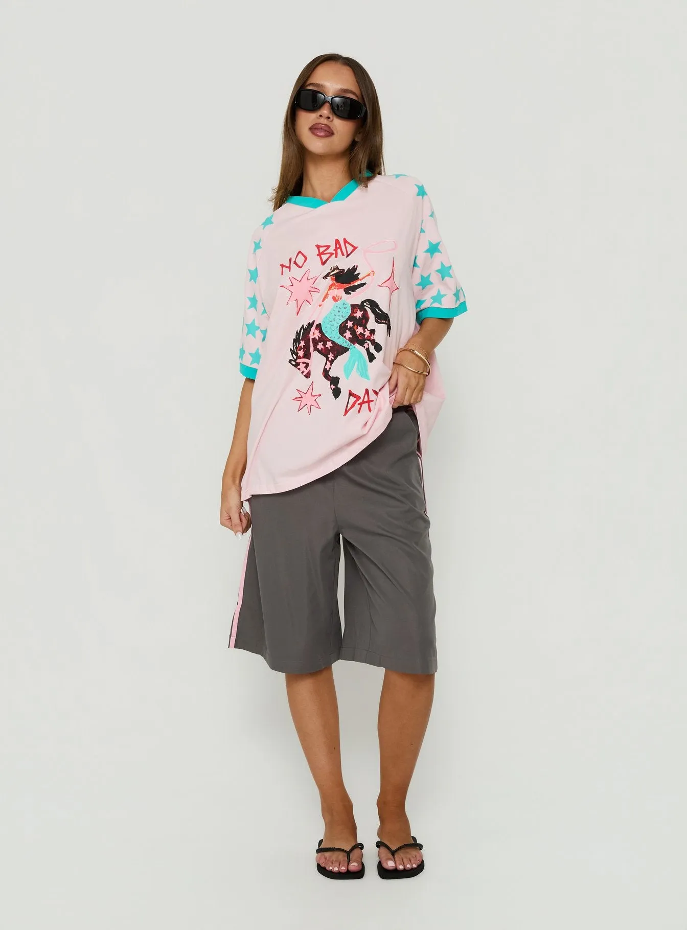 No Bad Days Oversized Graphic Tee Pink / Multi sold by Princess Polly product image thumbnail 2
