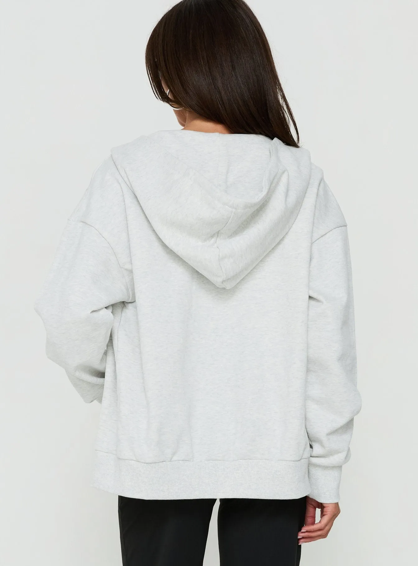 All Day Studded Oversized Hoodie Grey Marle sold by Princess Polly product image thumbnail 5