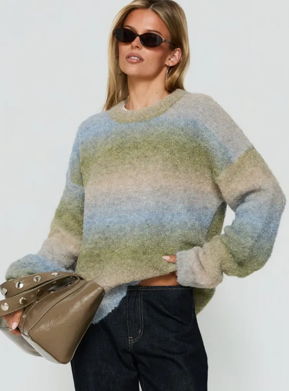 Loyalty Knit Sweater Ocean Moss made by Lioness