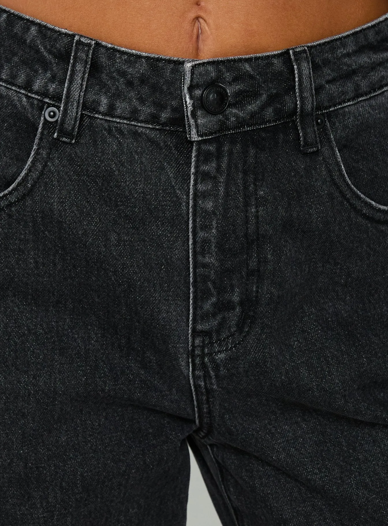 Konstanze High Rise Baggy Jeans Washed Black sold by Princess Polly product image thumbnail 5