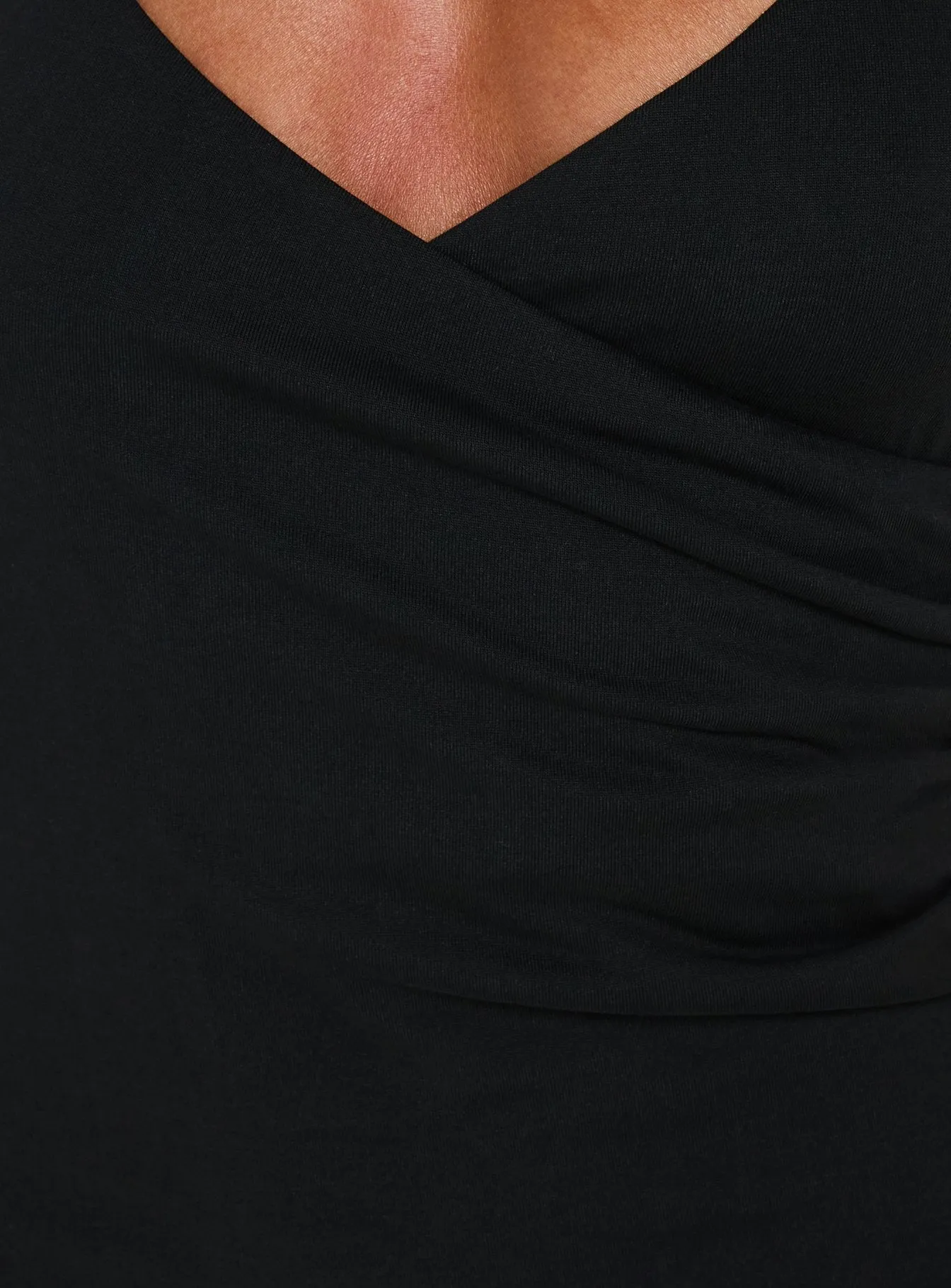 Visions Of Love Jersey Wrap Mini Dress Slate sold by Princess Polly product image thumbnail 5