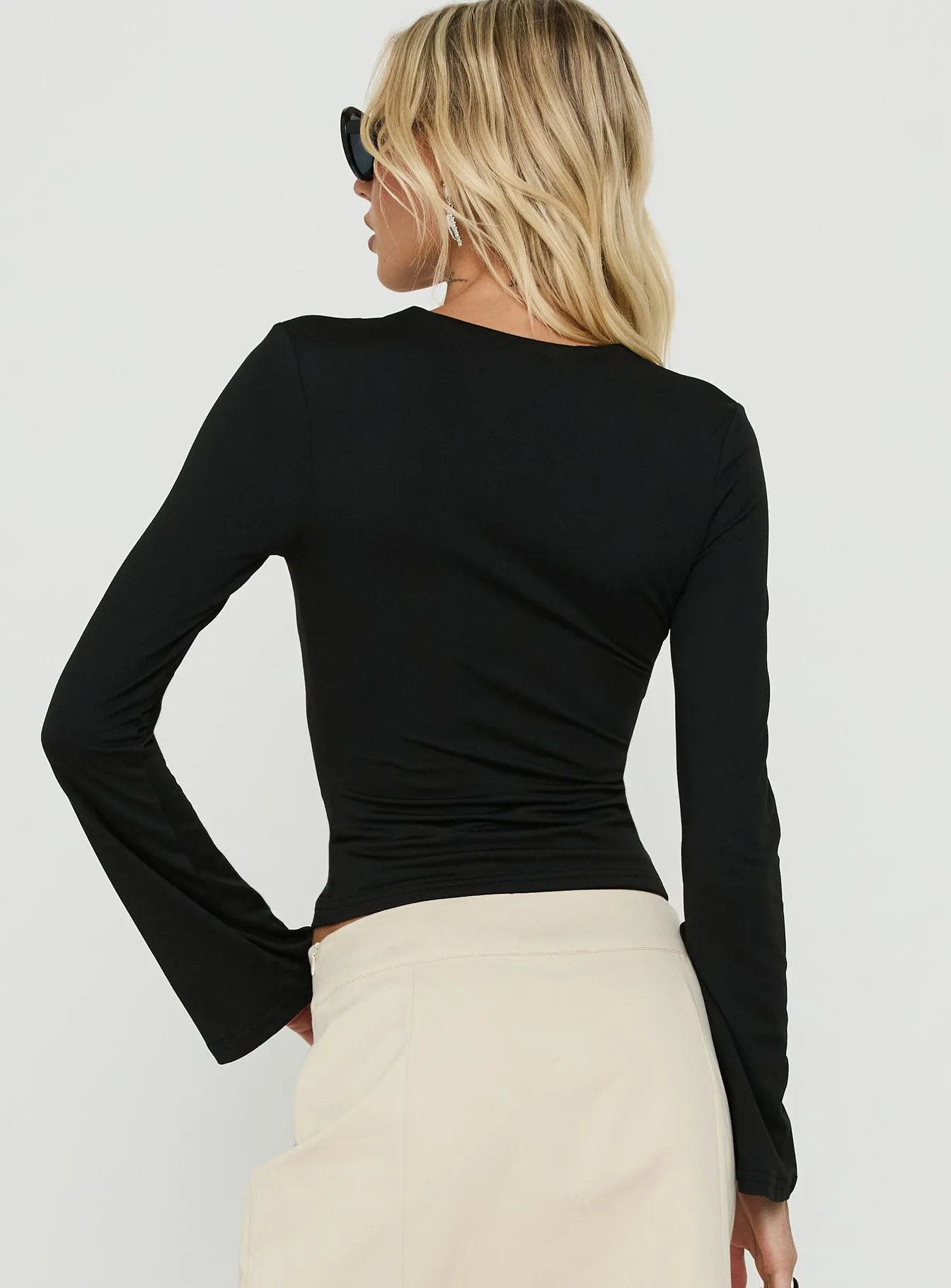 Jeanee Long Sleeve Lace Top Black sold by Princess Polly product image thumbnail 5
