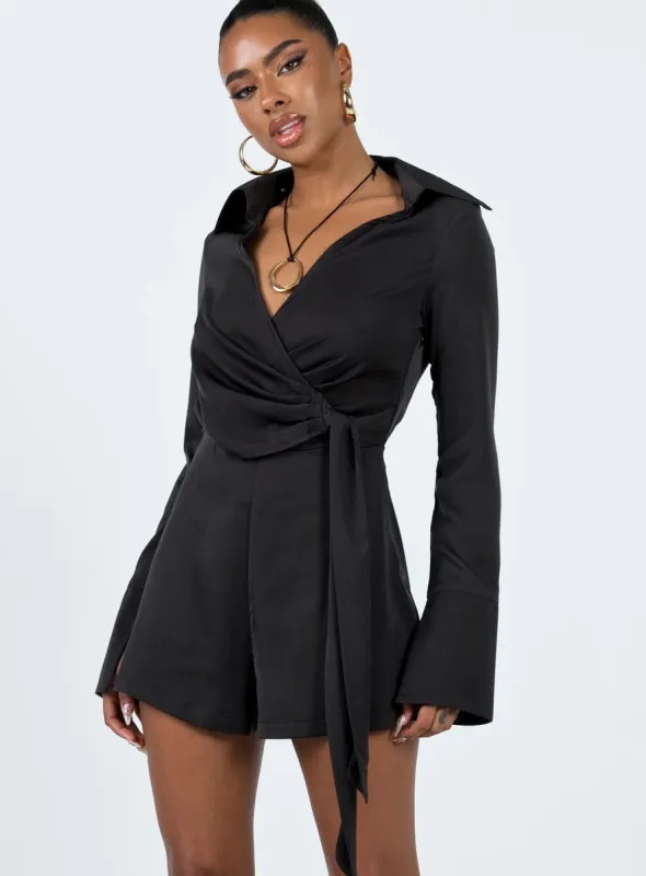 Vandana Romper Black sold by Princess Polly