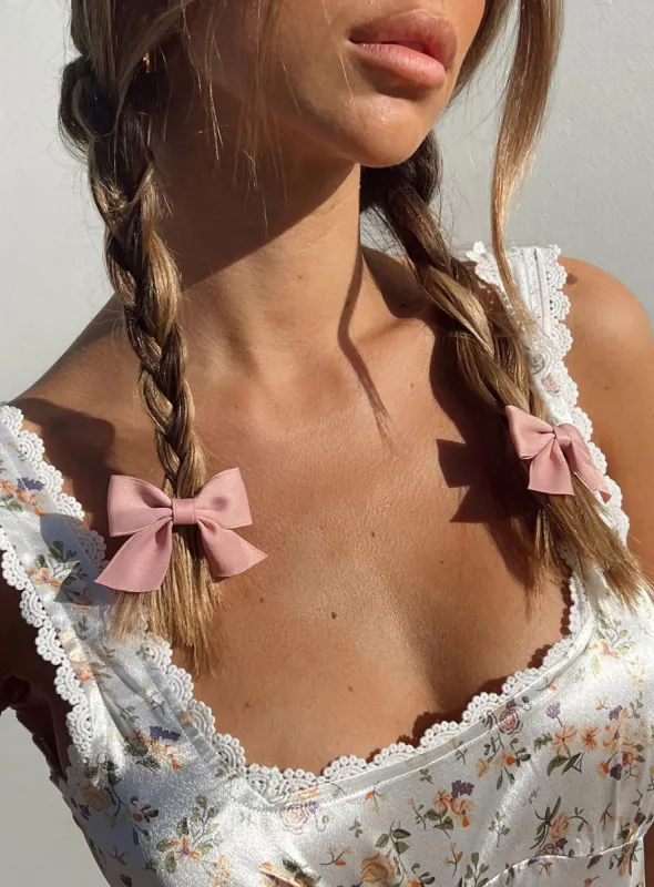 Noelene Hair Bows Pink sold by Princess Polly
