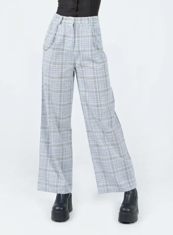 Sebastian Pant Blue Plaid sold by Princess Polly