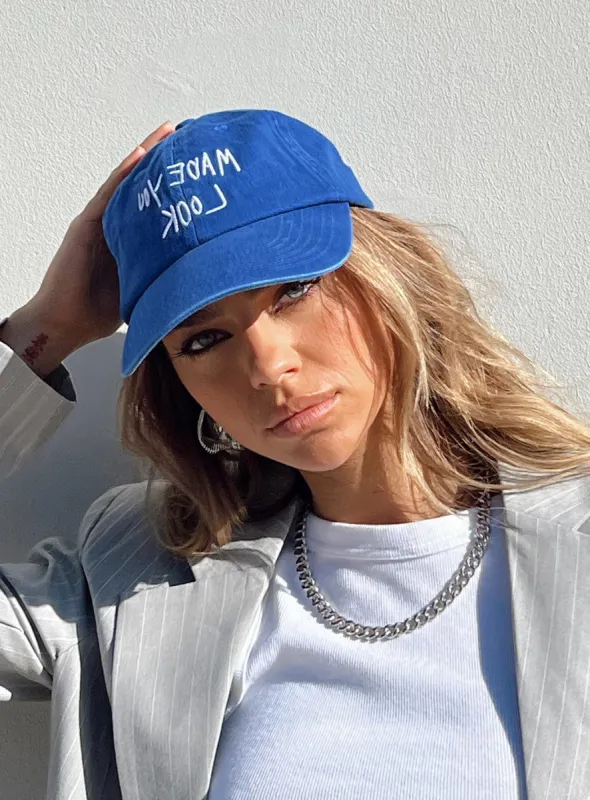 Made You Look Dad Cap Blue sold by Princess Polly