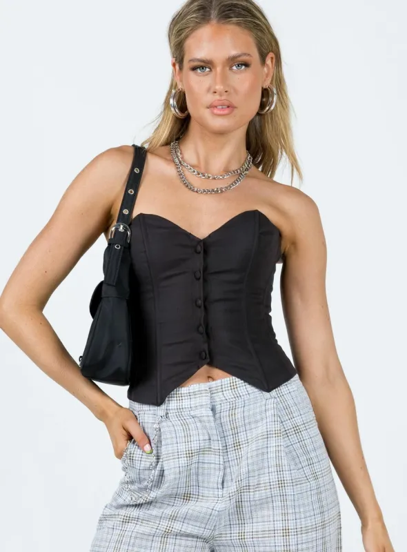 Neville Corset Top Black sold by Princess Polly