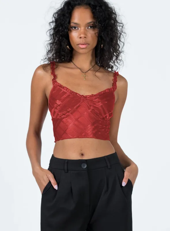 Strasberg Top Red sold by Princess Polly