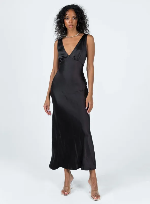 Nellie Maxi Dress Black sold by Princess Polly