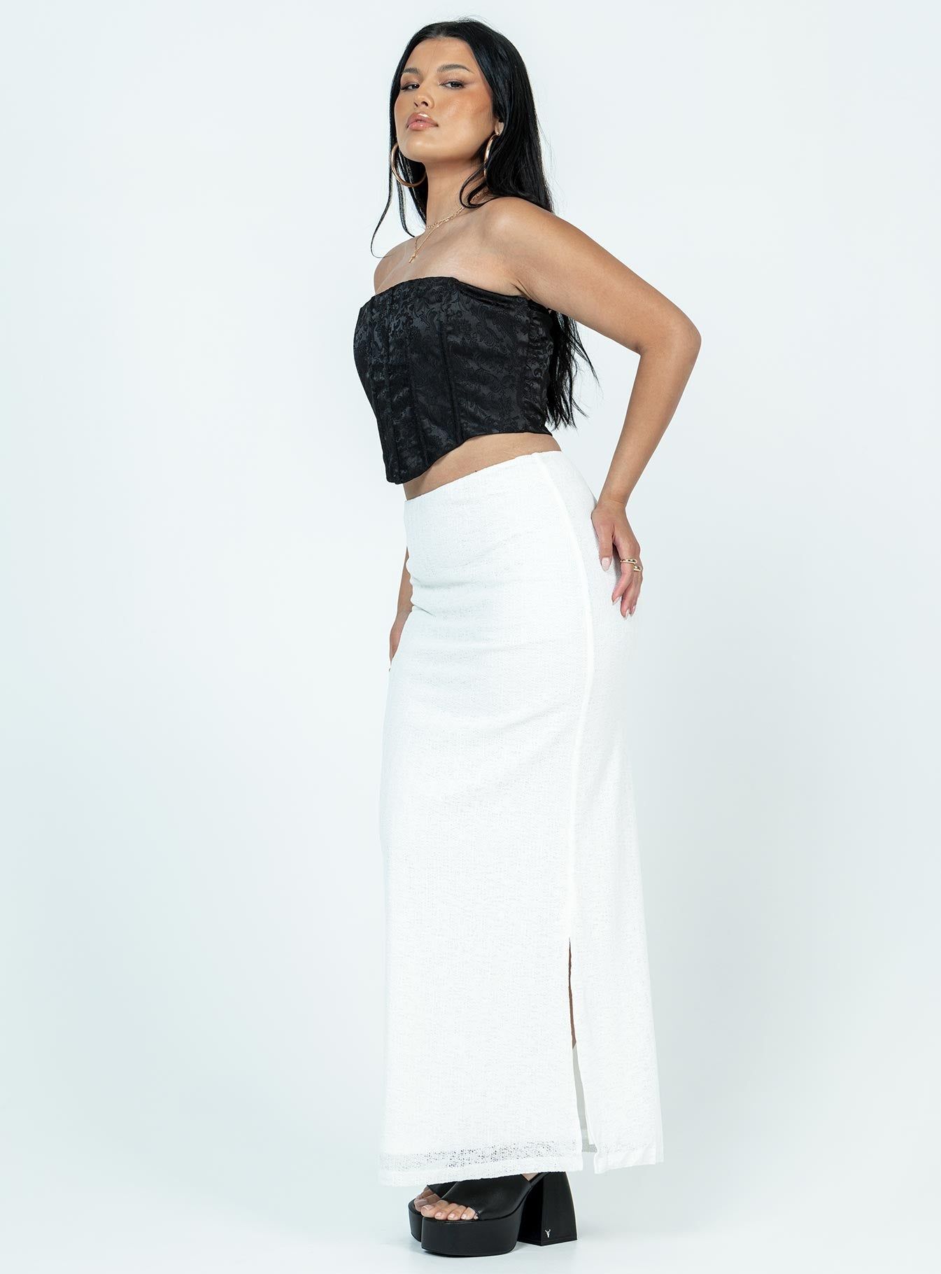 Maynard Maxi Skirt White sold by Princess Polly product image thumbnail 4