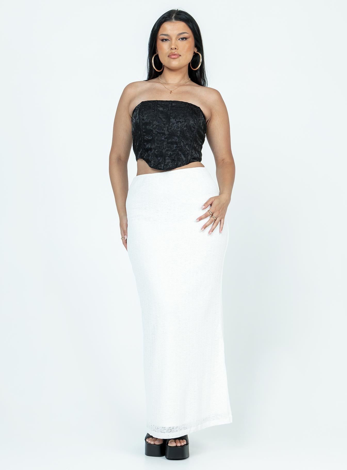 Maynard Maxi Skirt White sold by Princess Polly product image thumbnail 2