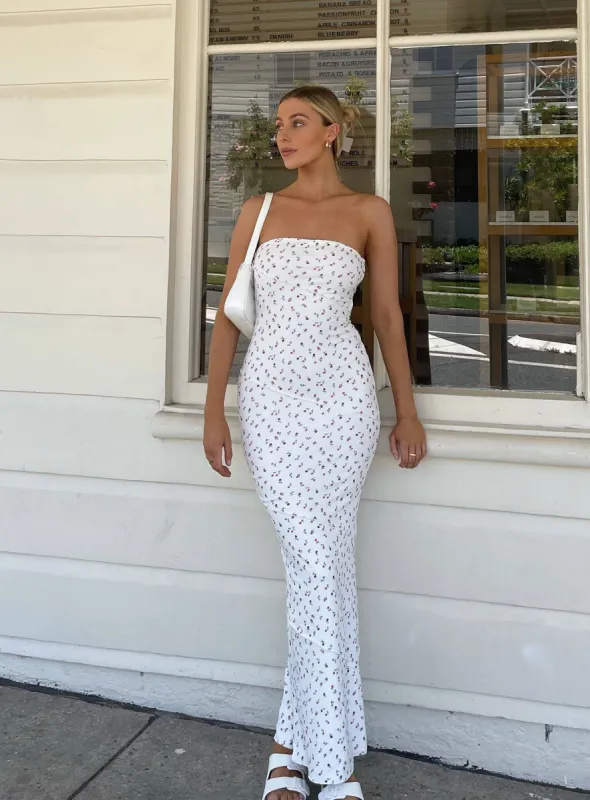 Oscar Maxi Dress White Floral sold by Princess Polly