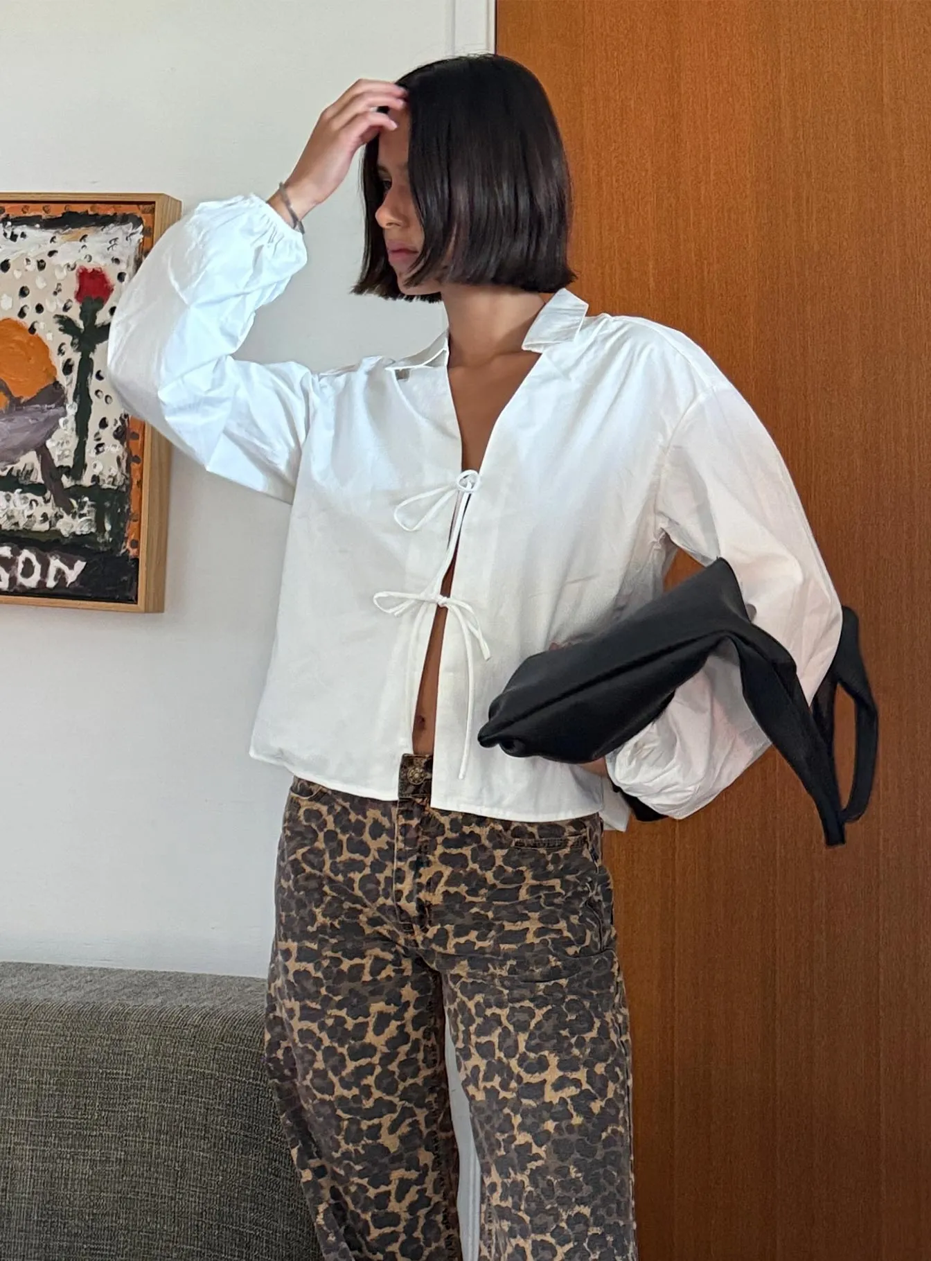 Rinon Long Sleeve Top White sold by Princess Polly