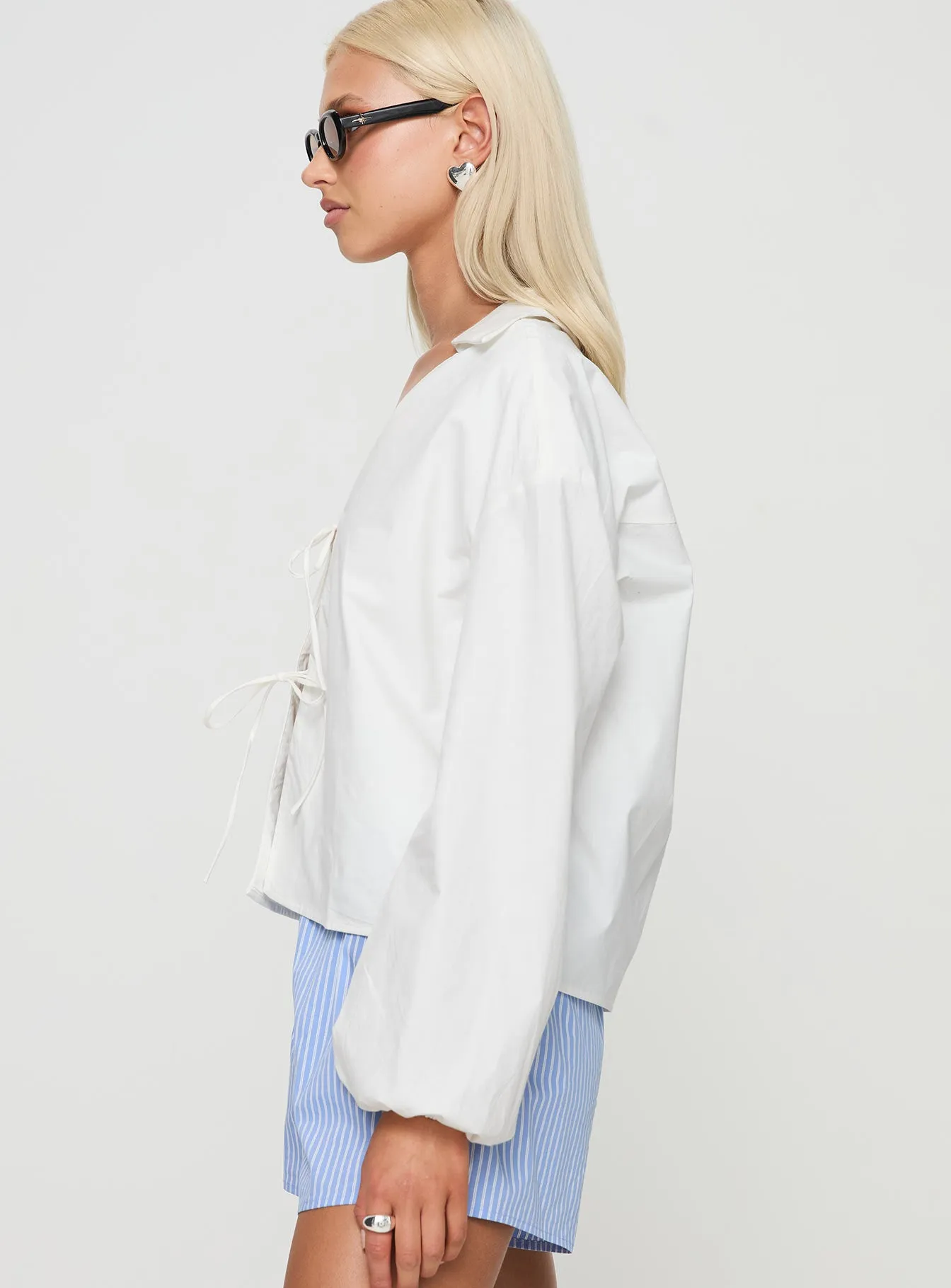 Rinon Long Sleeve Top White sold by Princess Polly product image thumbnail 4