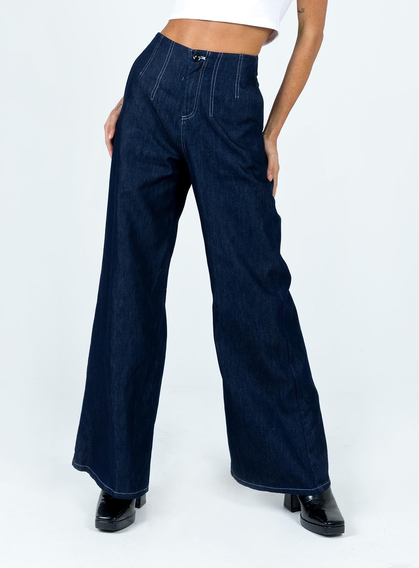Misty Wide Leg Jeans Denim sold by Princess Polly product image thumbnail 2