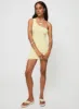 Denham One Shoulder Mini Dress Yellow sold by Princess Polly