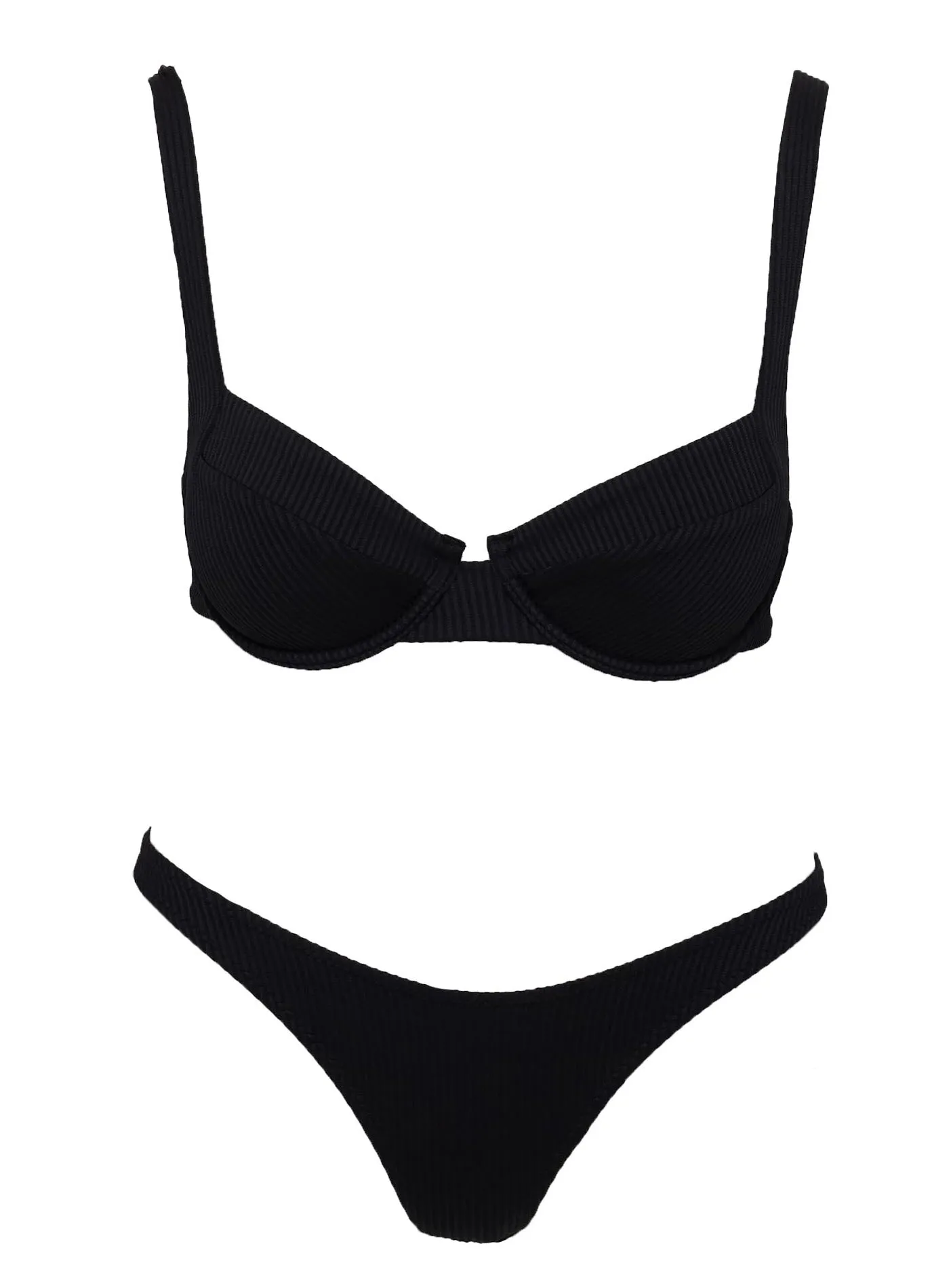 Love Letters High Cut Cheeky Bikini Bottoms Black sold by Princess Polly product image thumbnail 5