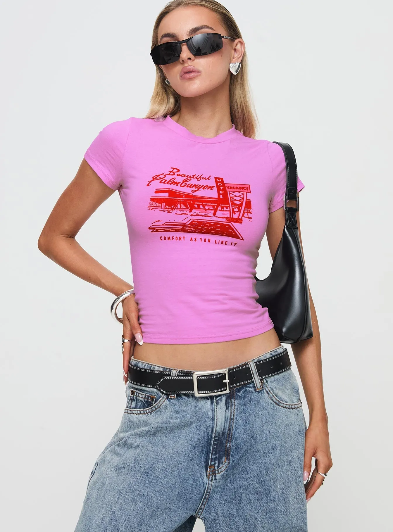 Palm Canyon Tee Pink sold by Princess Polly product image thumbnail 2