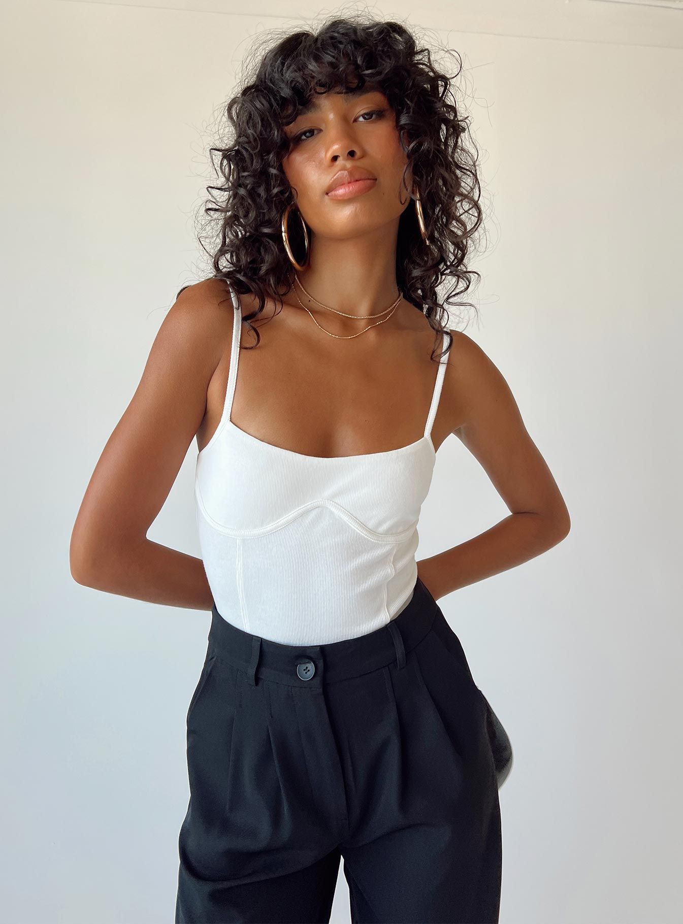 Allred Bodysuit White sold by Princess Polly