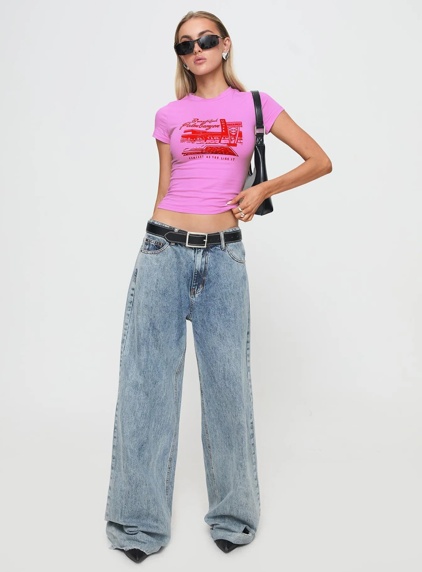 Palm Canyon Tee Pink sold by Princess Polly product image thumbnail 3