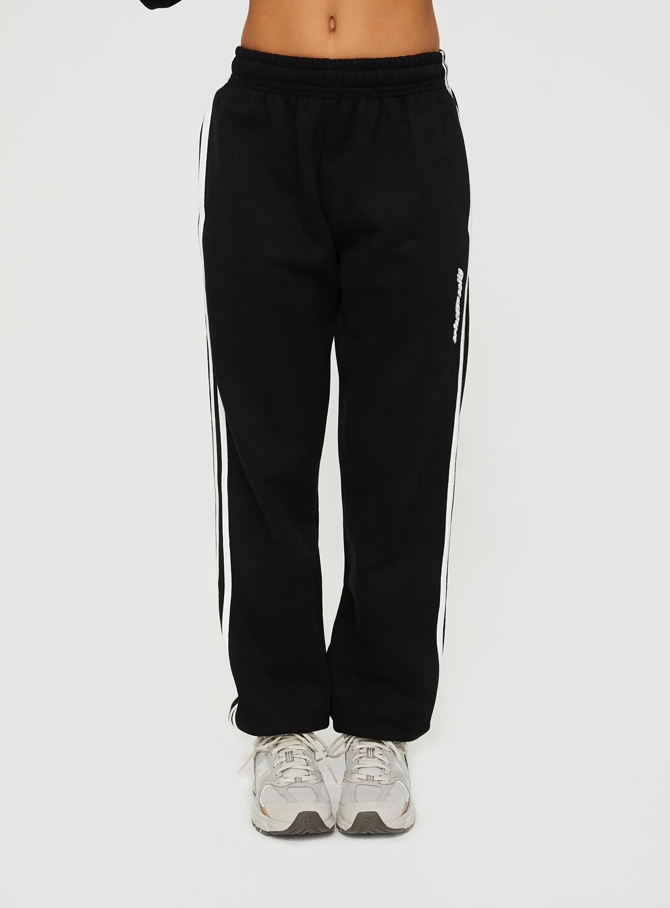 Princess Polly Track Pants Stripe Black / White sold by Princess Polly product image thumbnail 2