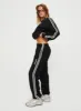 Princess Polly Track Pants Stripe Black / White sold by Princess Polly