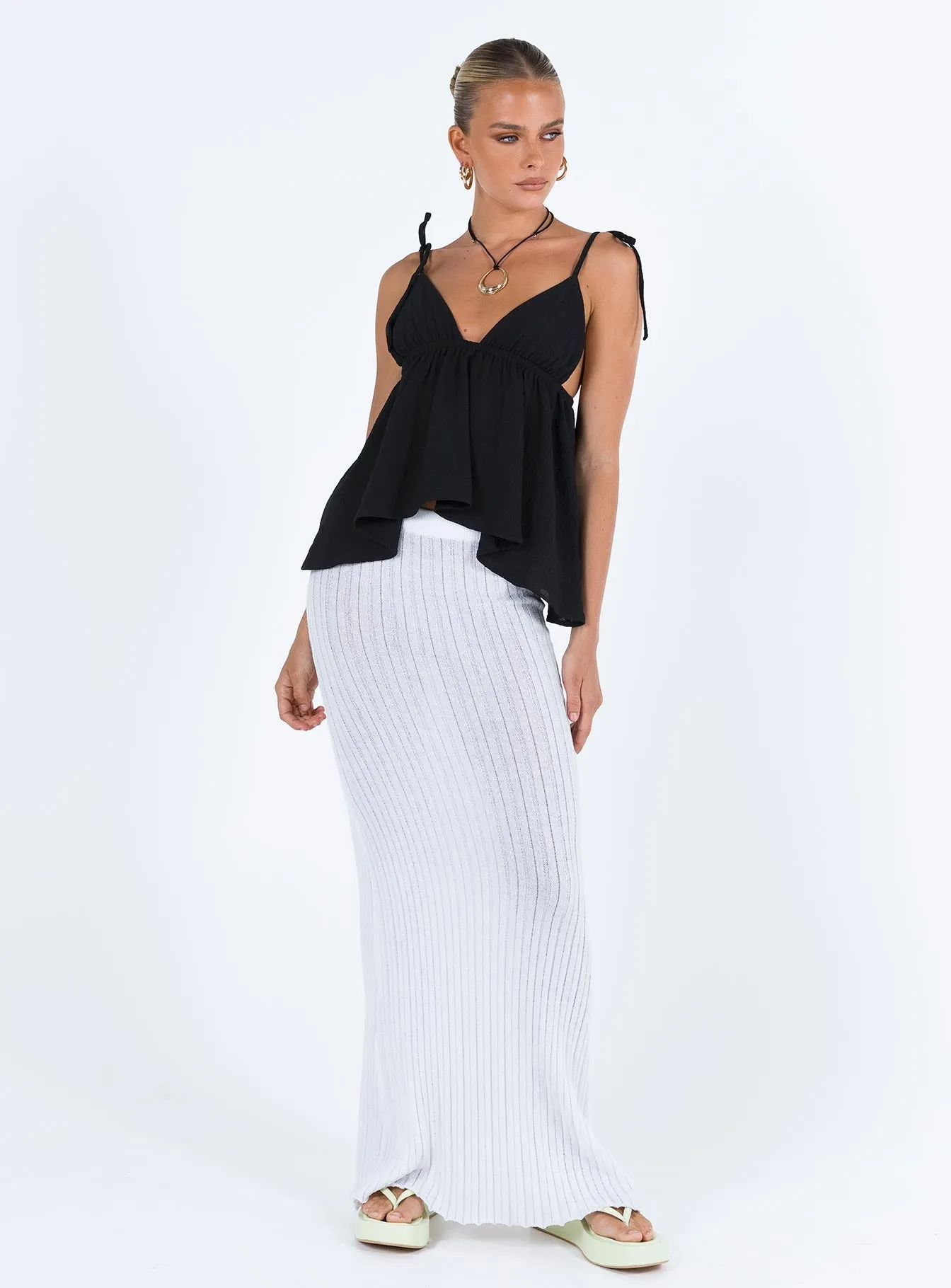 Hearts Flutter Top Black Lower Impact sold by Princess Polly product image thumbnail 3