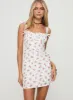 Hughie Mini Dress White / Red Floral sold by Princess Polly