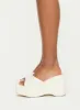 Maylor Platform Heels White sold by Princess Polly