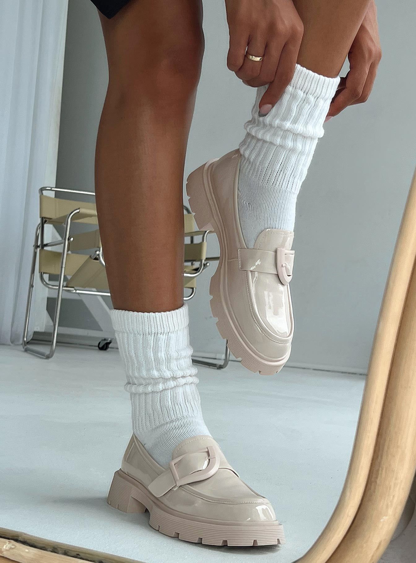 Fitzgerald Loafers Cream sold by Princess Polly