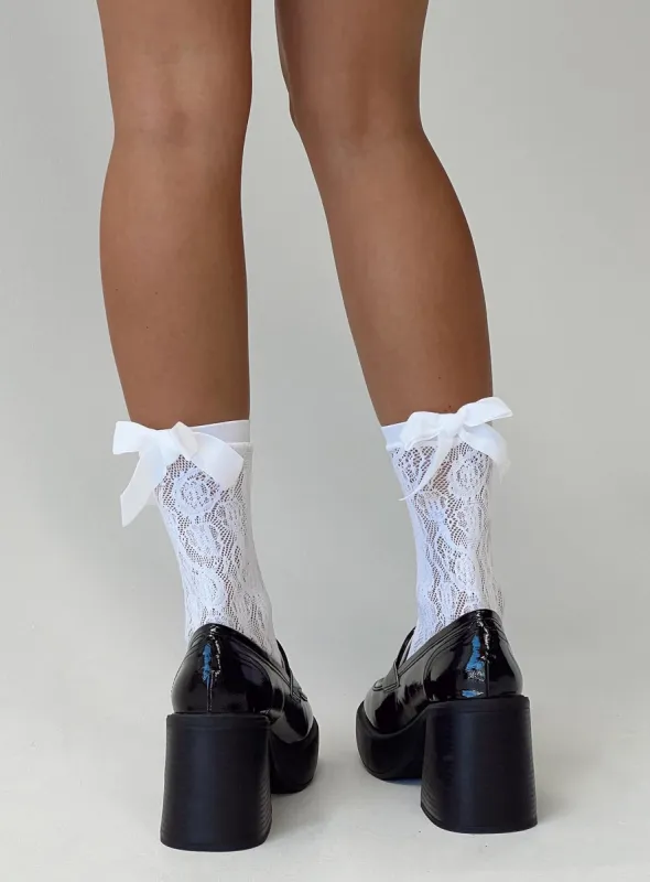 Gracehill Socks White sold by Princess Polly