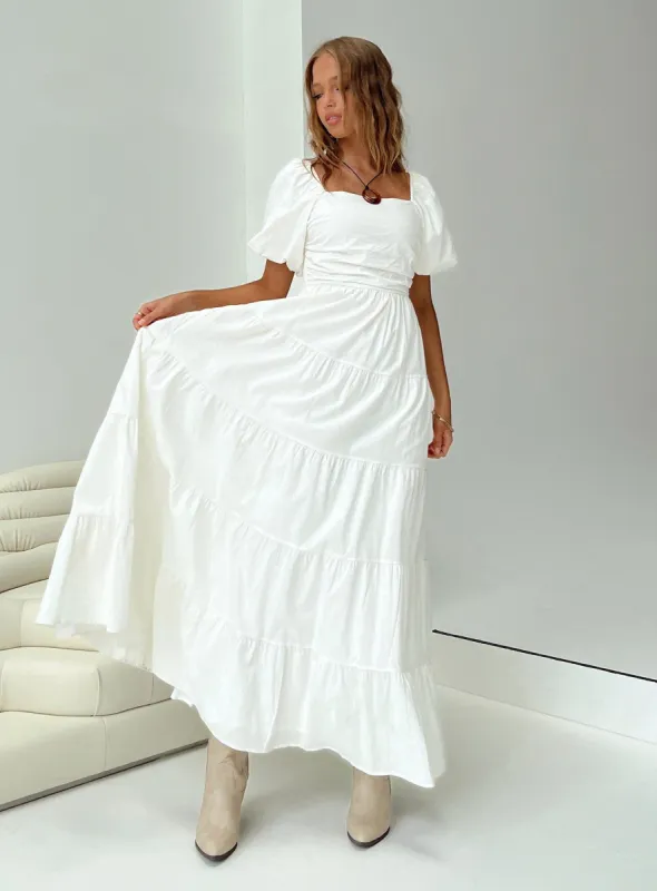 Garrity Maxi Dress White sold by Princess Polly