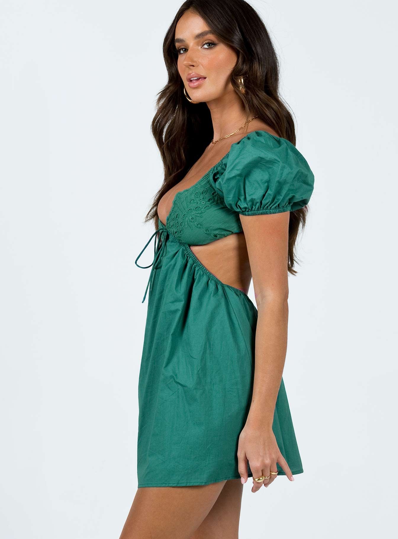 Elizer Mini Dress Green sold by Princess Polly product image thumbnail 4