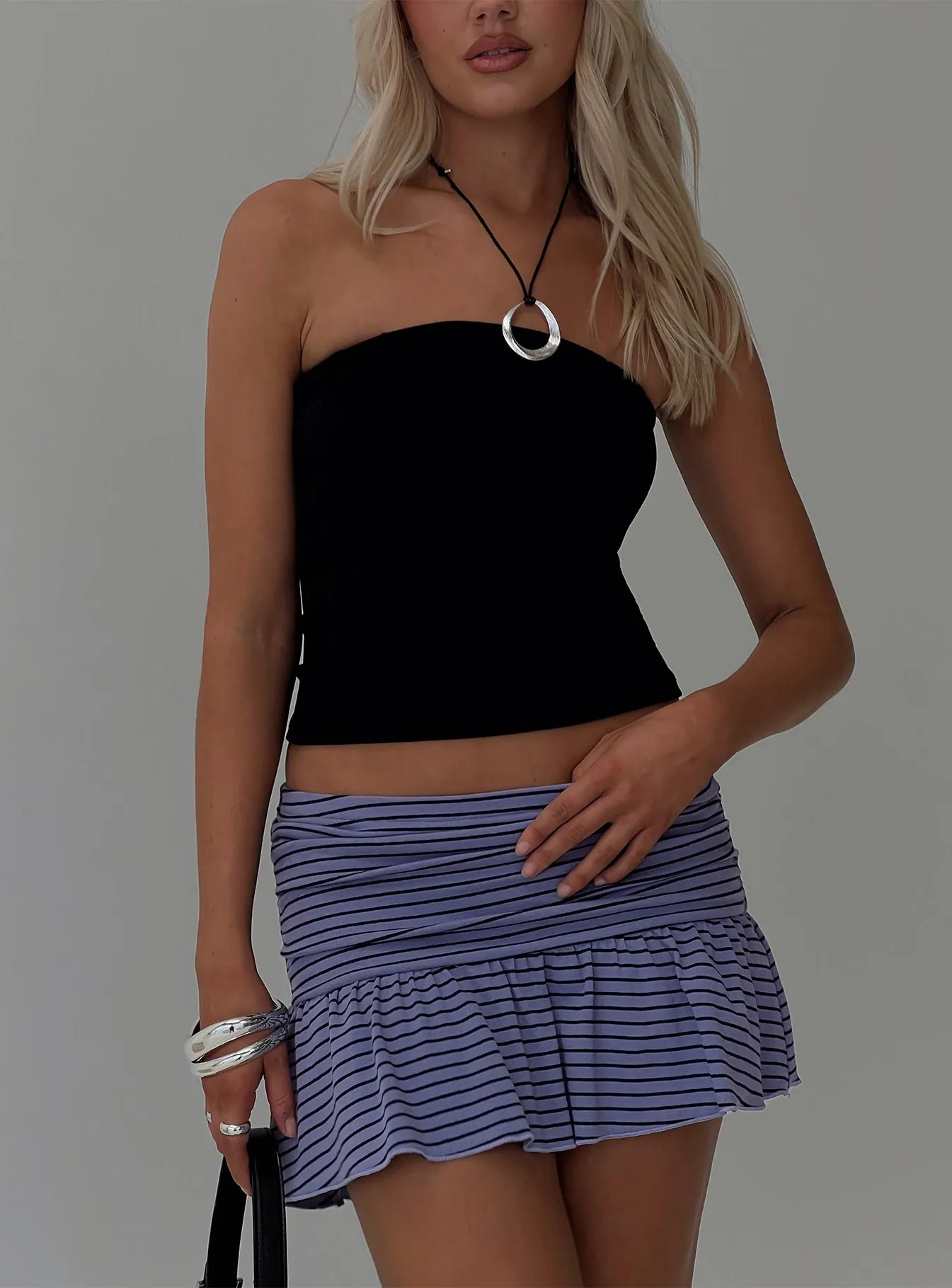 Rhomani Strapless Top Black sold by Princess Polly