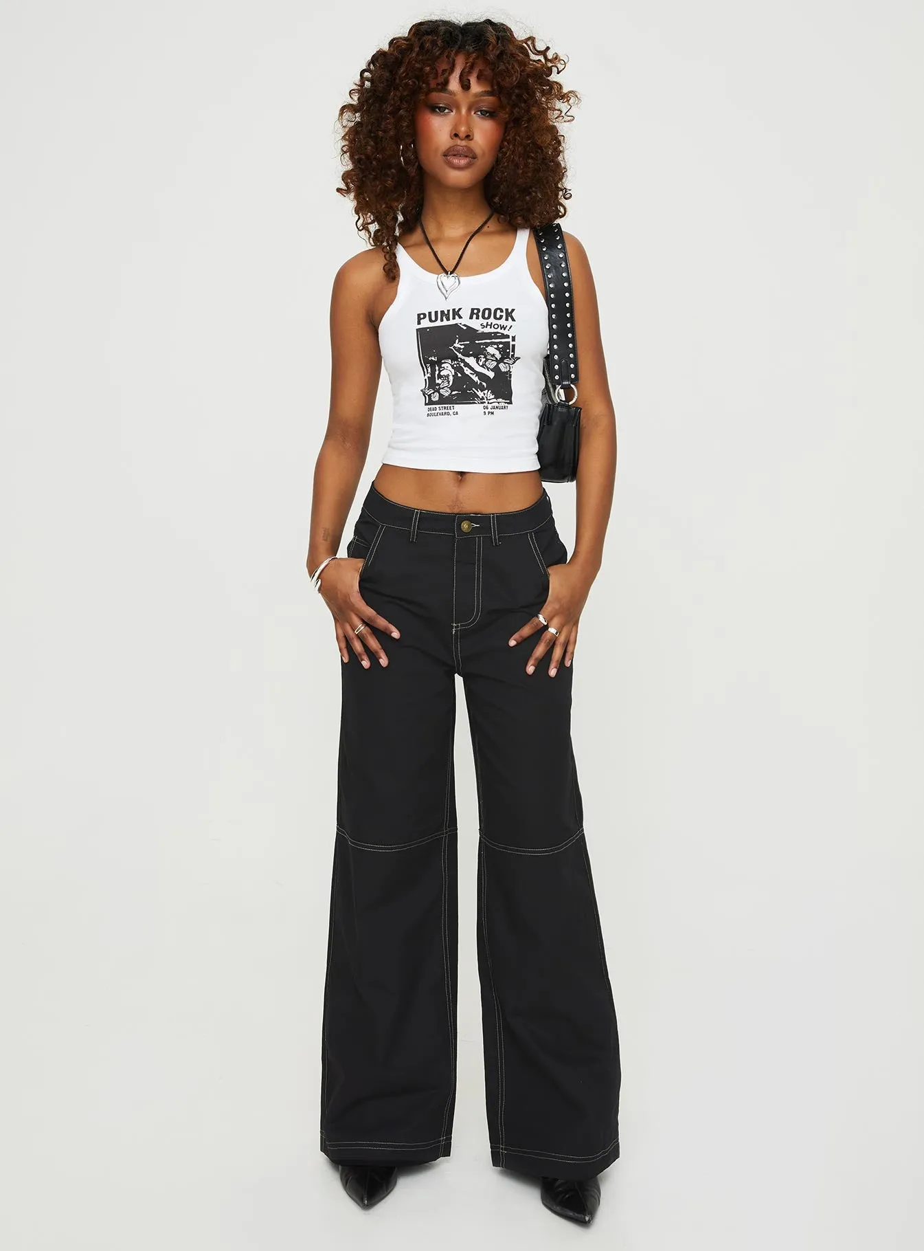 Punk Rock Tank Top White sold by Princess Polly product image thumbnail 3