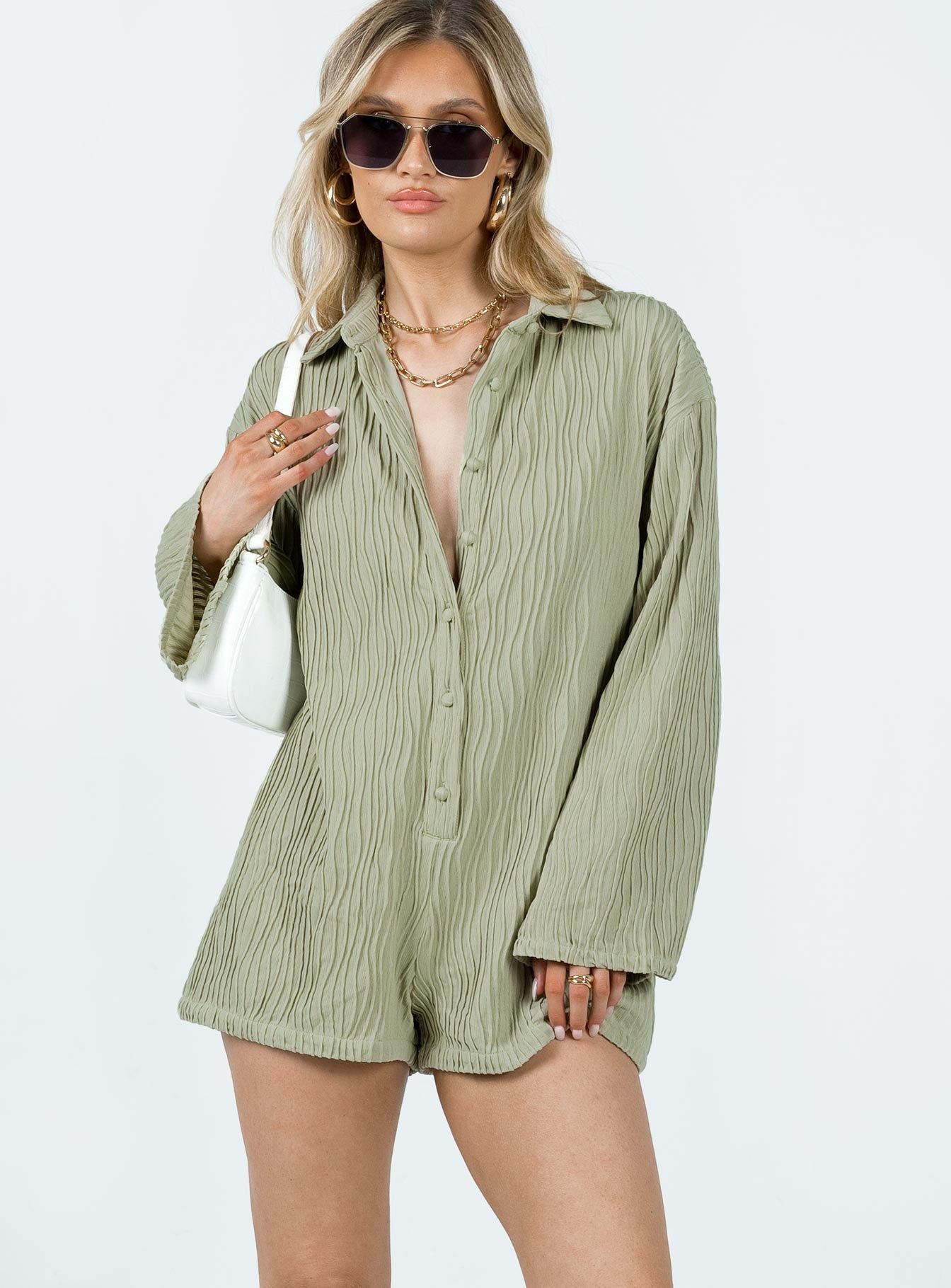Dimitry Romper Sage sold by Princess Polly product image thumbnail 2