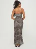 Declynn Bias Cut Maxi Dress Leopard sold by Princess Polly