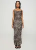 Declynn Bias Cut Maxi Dress Leopard sold by Princess Polly