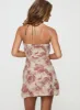 Irena Strapless Mini Dress Rose Floral sold by Princess Polly