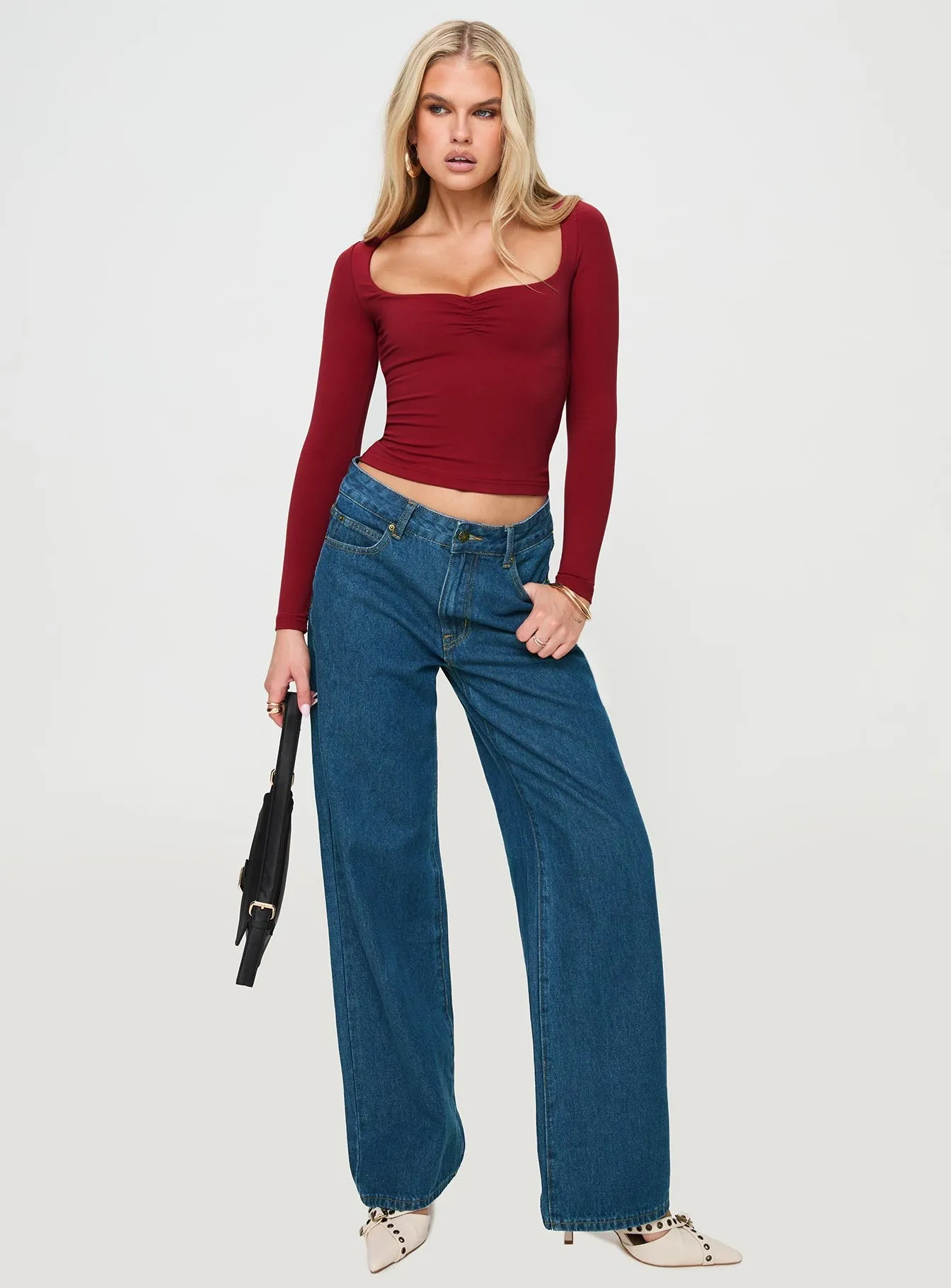 Selenie Long Sleeve Top Red sold by Princess Polly product image thumbnail 3