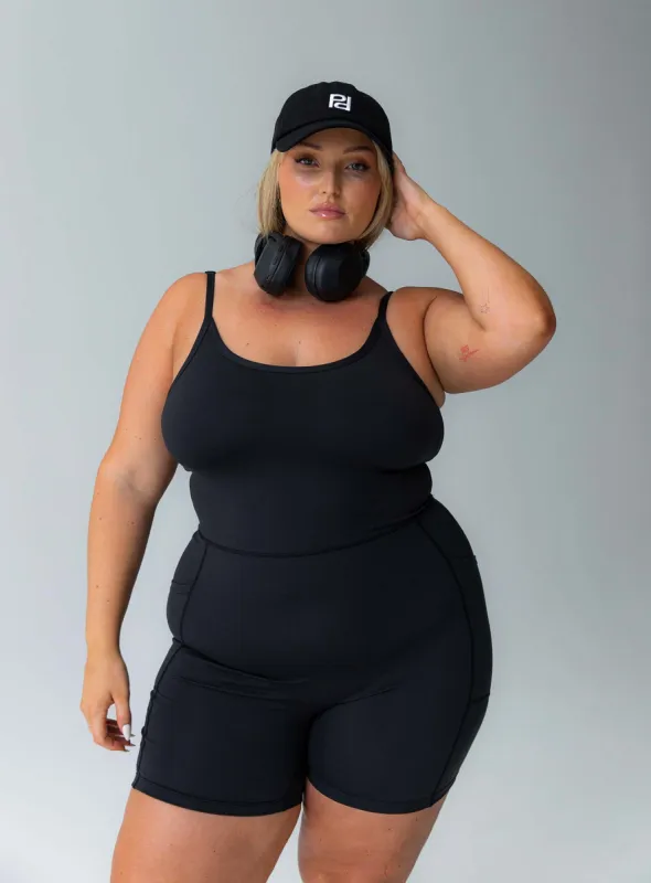 Feel Good Contour Activewear Catsuit Black Curve sold by Princess Polly