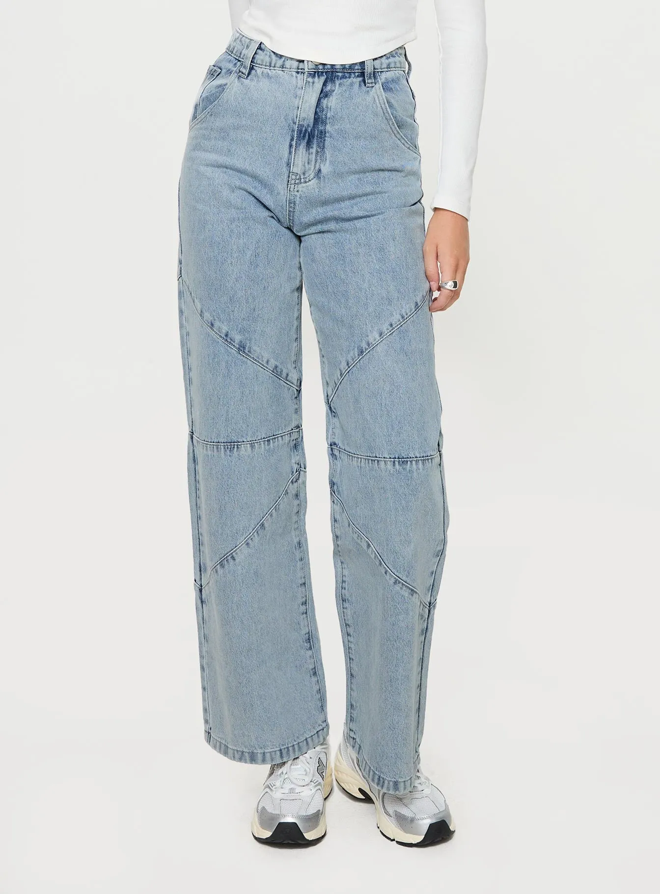 Frenta Moto High Waisted Jeans Angel Blue sold by Princess Polly product image thumbnail 2