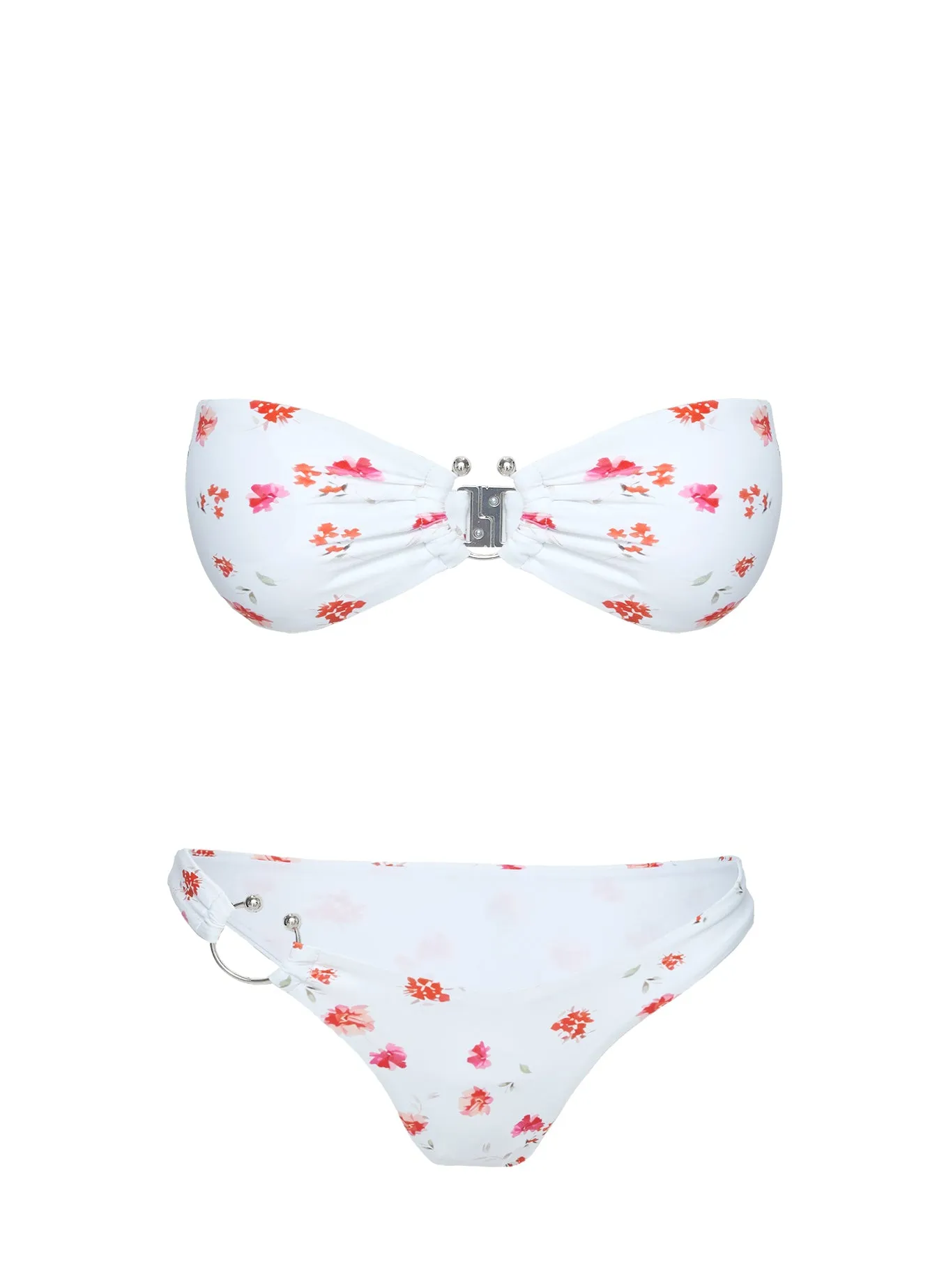 Candy Strapless Bikini Top White / Pink Floral sold by Princess Polly product image thumbnail 5