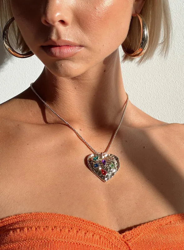 Evry Heart Necklace Gold sold by Princess Polly