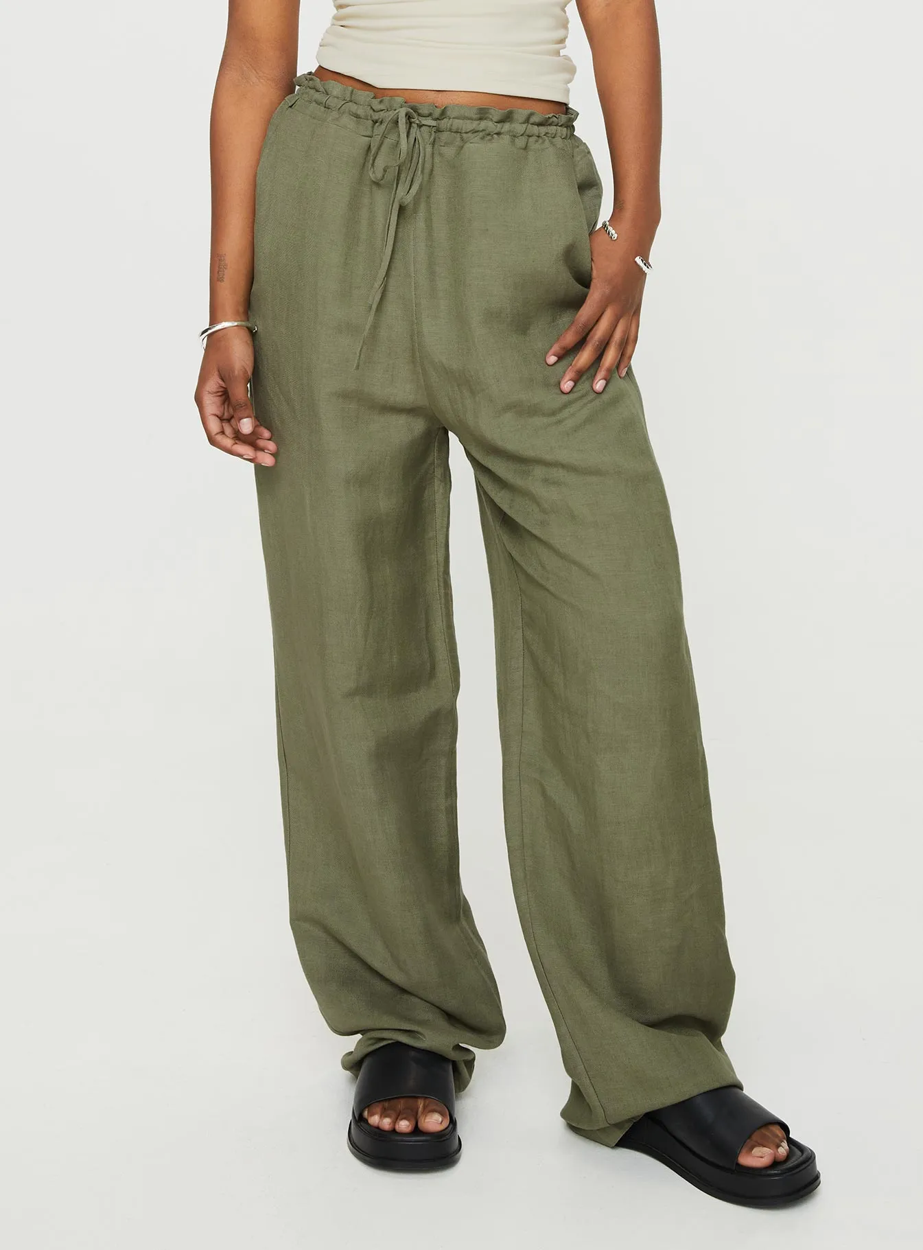 La Palma Pants Khaki sold by Princess Polly product image thumbnail 2
