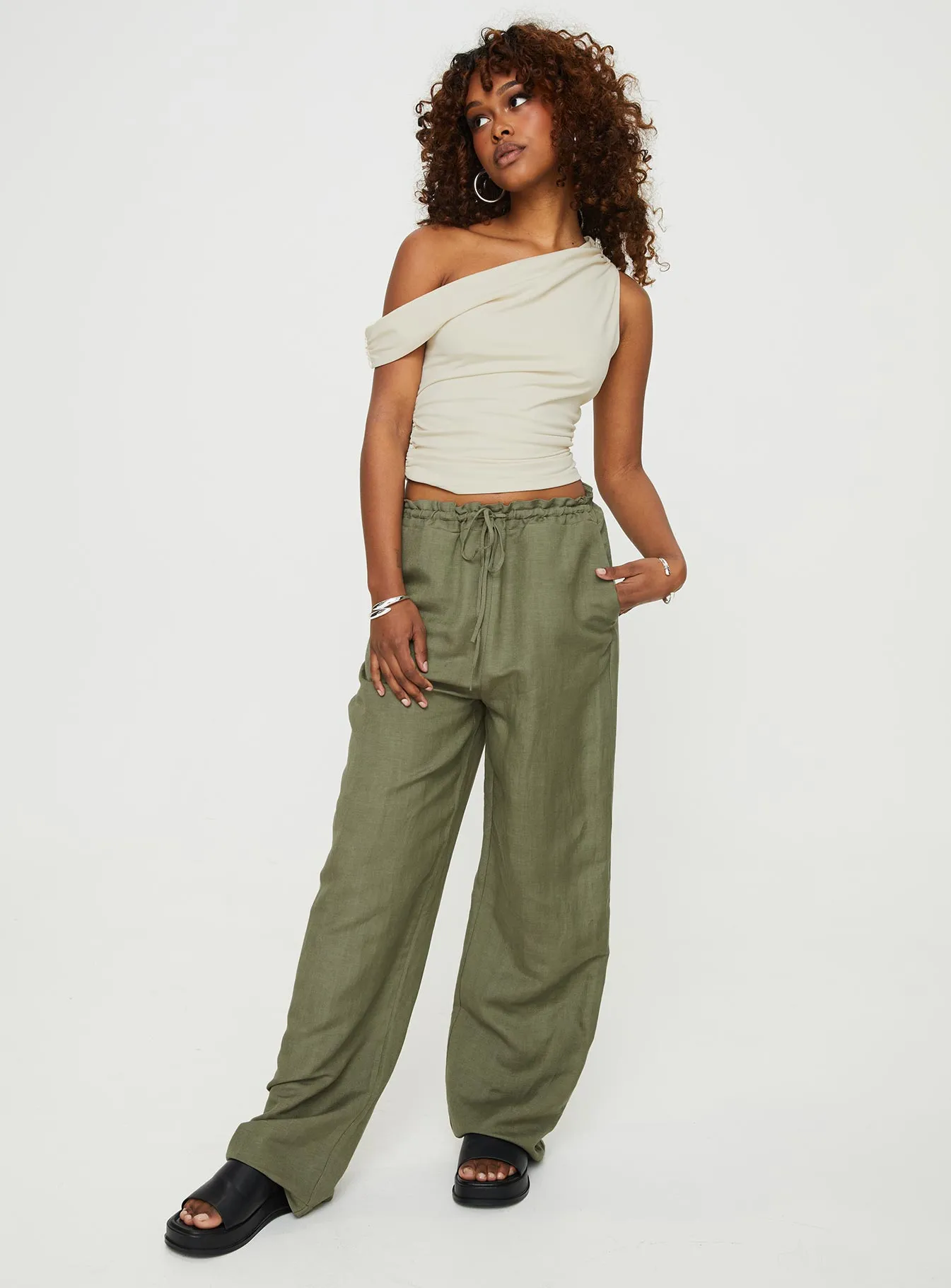 La Palma Pants Khaki sold by Princess Polly product image thumbnail 3