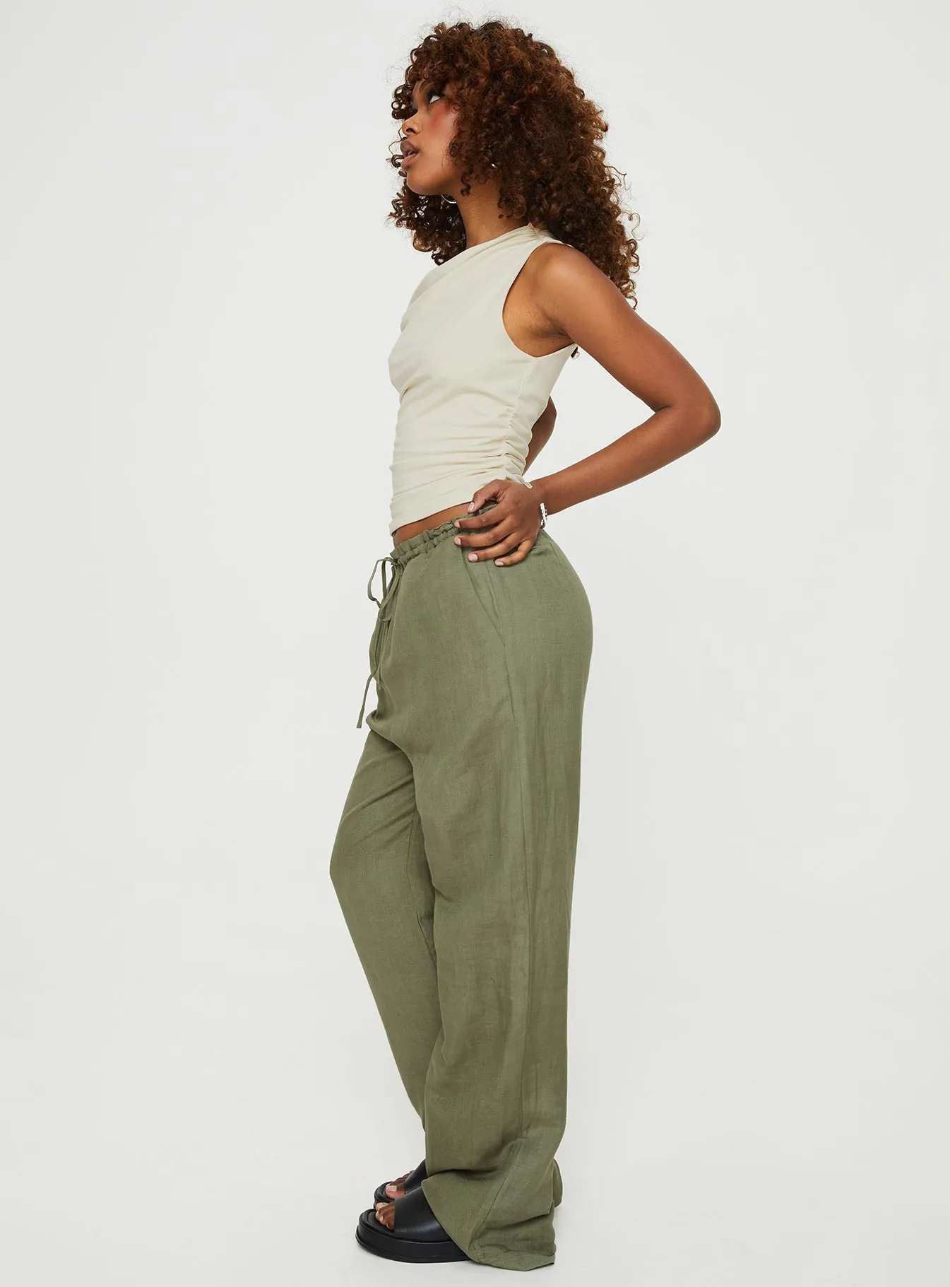 La Palma Pants Khaki sold by Princess Polly product image thumbnail 4