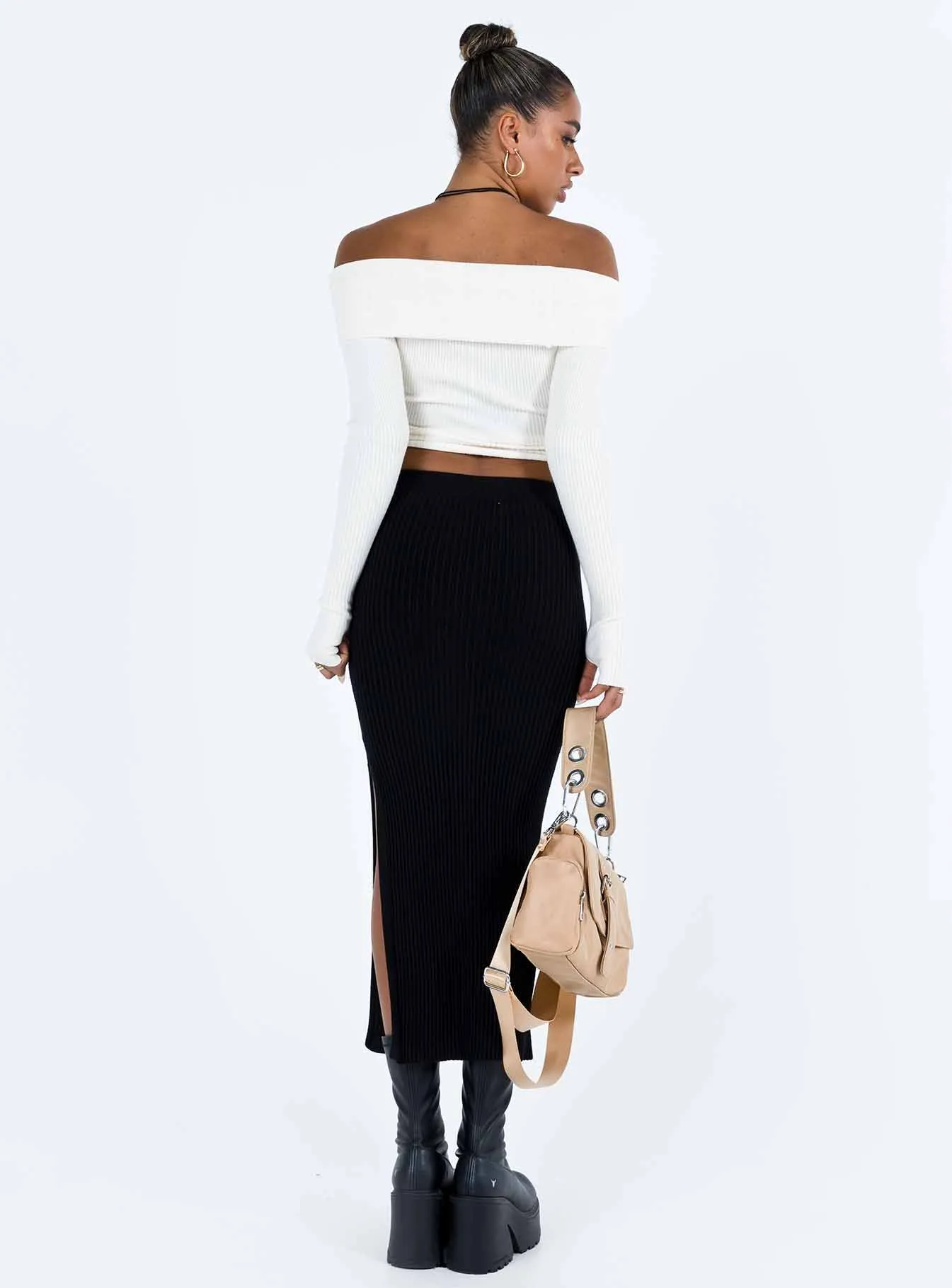 Tanna Midi Skirt Black sold by Princess Polly product image thumbnail 5