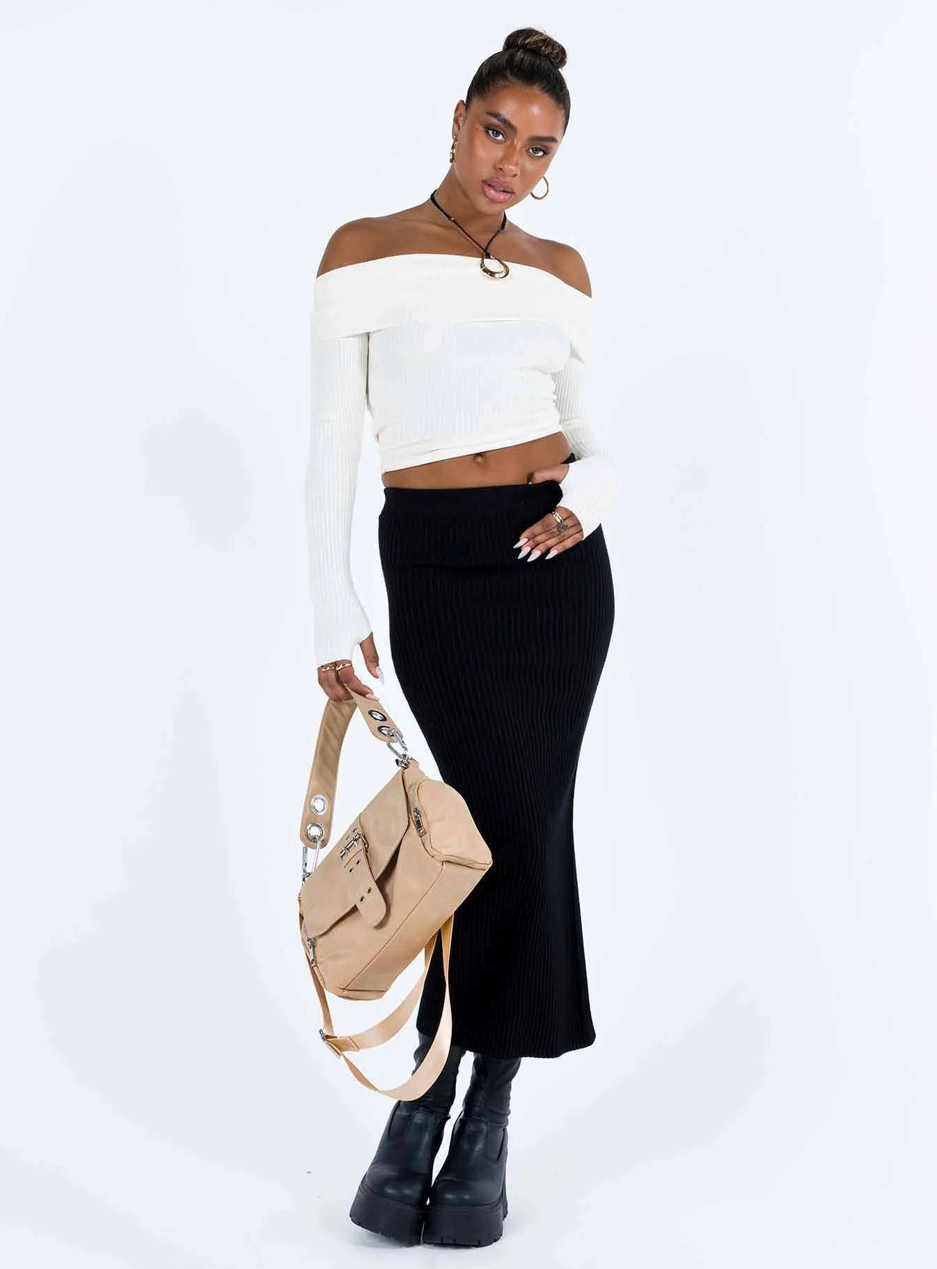 Tanna Midi Skirt Black sold by Princess Polly product image thumbnail 3